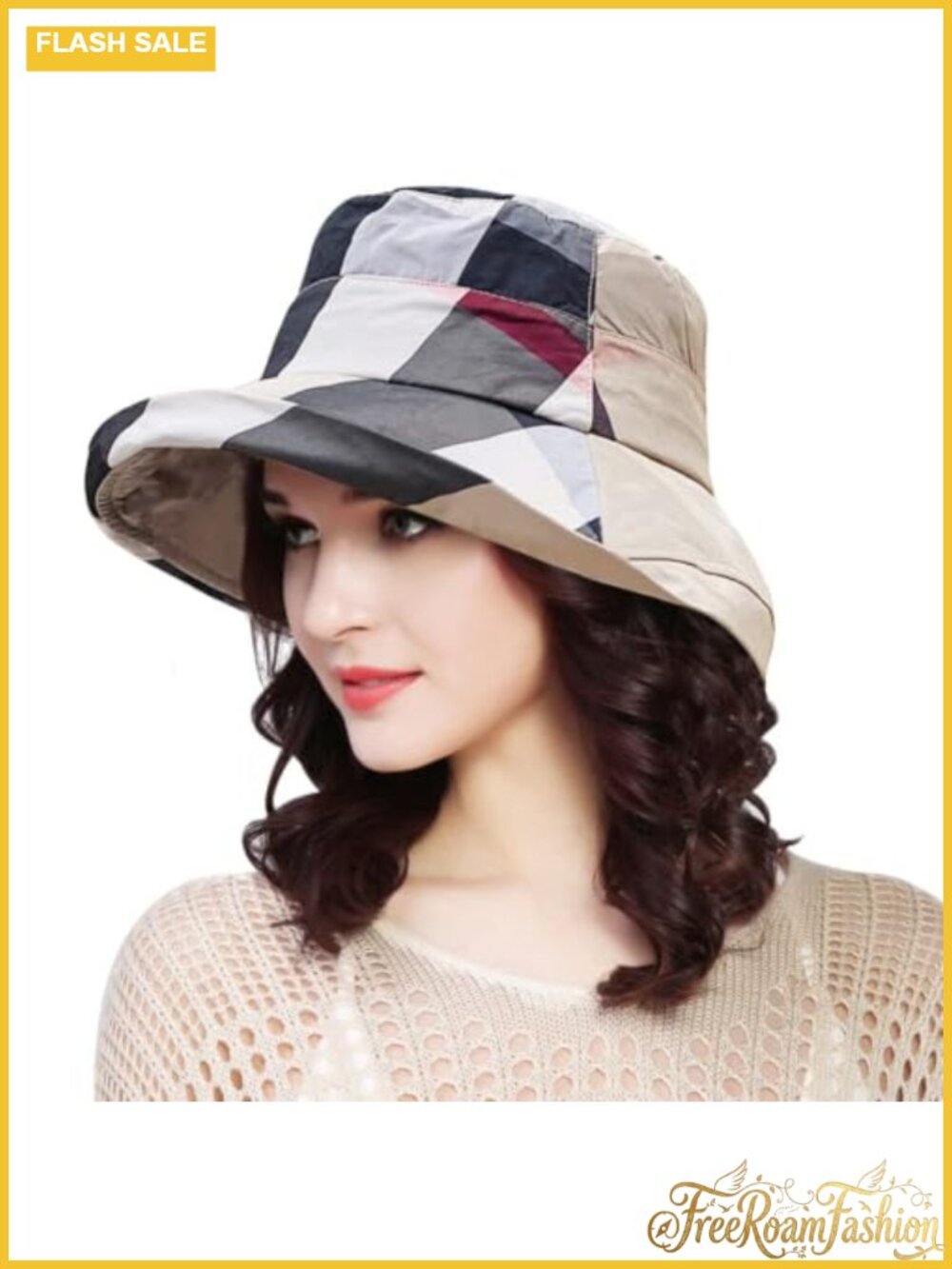 DOCILA Plaid Bucket Hat Packable Fisherman Sun Cap Wide Brim
